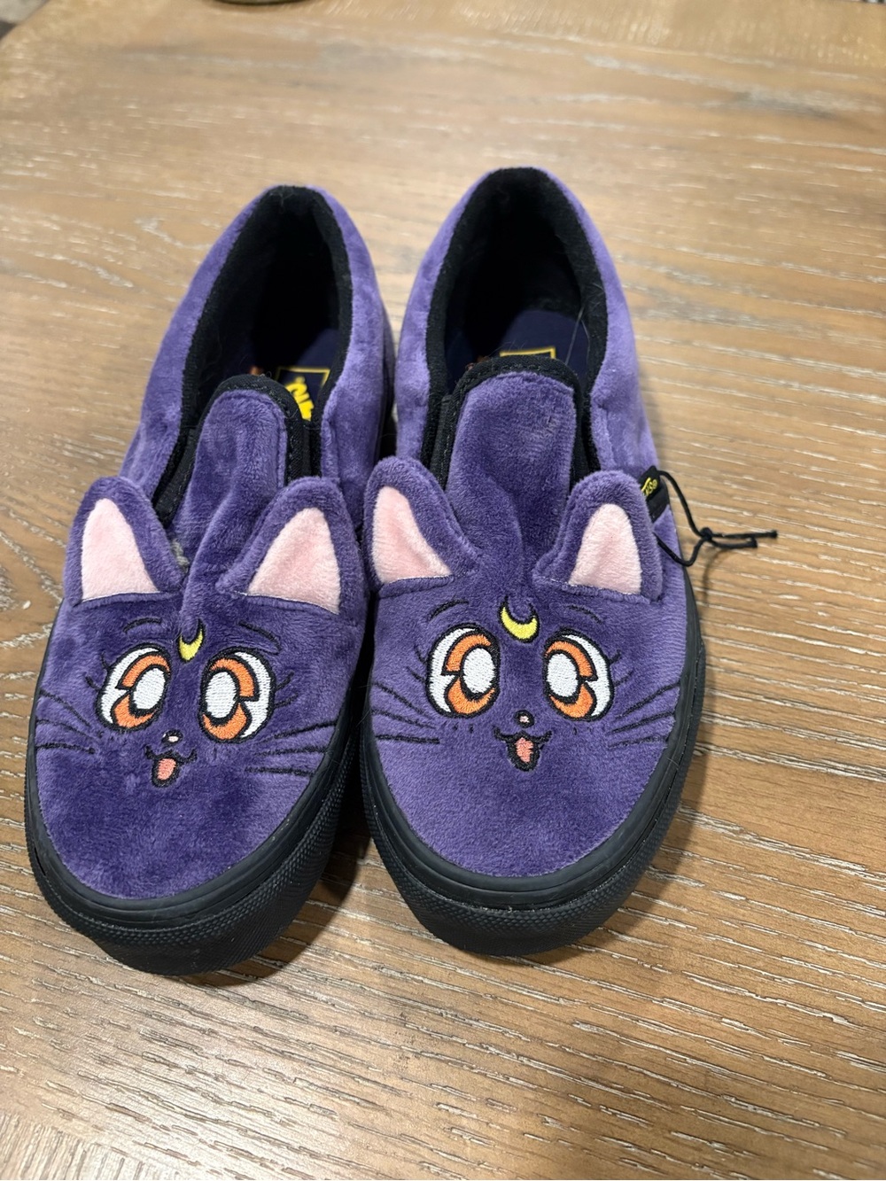 Kids Sailor Moon (Luna Cat) x Vans Slip-On Shoes